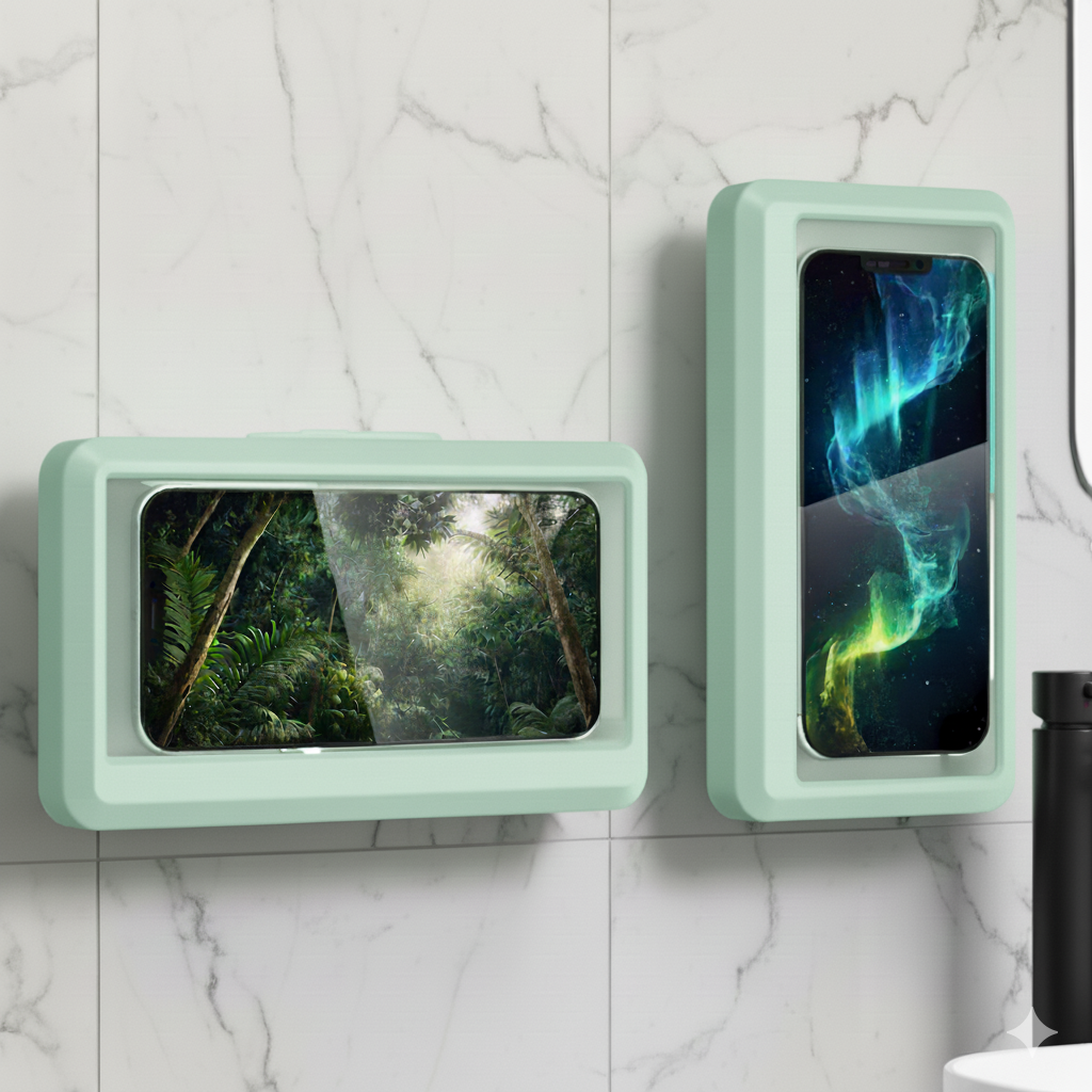 PhoneSplash – Boîte étanche pour smartphone sous la douche